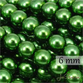 Voskované perly 6mm zelená 70456, 80ks (37_70456vb6)